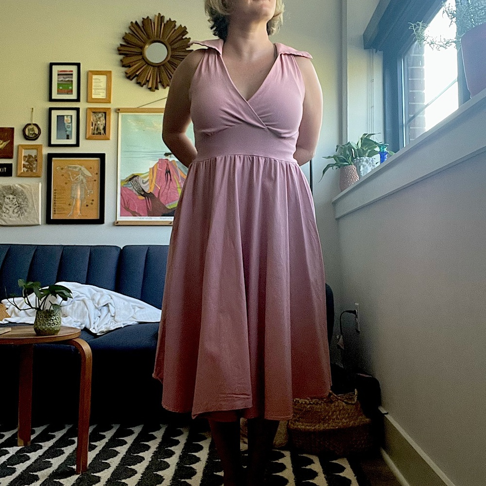 Stop Staring by Alicia Estrada | Nyla Swing Dress in Pink | Size 12